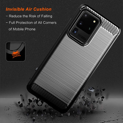 Futrola za Samsung Galaxy S20 Ultra 5G G988 / S20 Ultra G988, Techsuit, Karbon, Crna