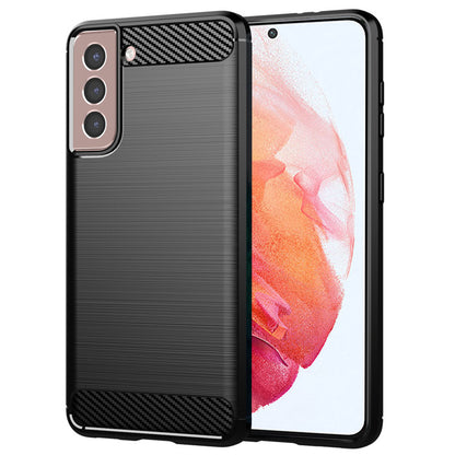 Futrola za Samsung Galaxy S21 5G G991, Techsuit, Karbon, Crna