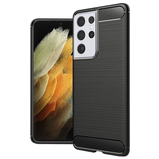 Futrola za Samsung Galaxy S21 Ultra 5G G998, Techsuit, CarbonFiber, Crna