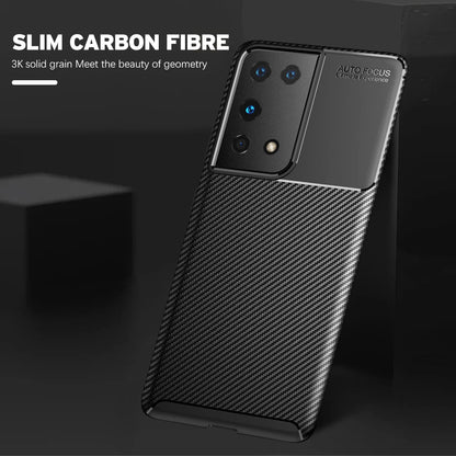 Futrola za Samsung Galaxy S21 Ultra 5G G998, Techsuit, CarbonFiber, Crna