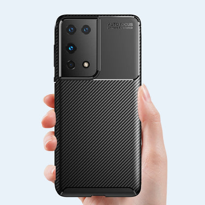 Futrola za Samsung Galaxy S21 Ultra 5G G998, Techsuit, CarbonFiber, Crna