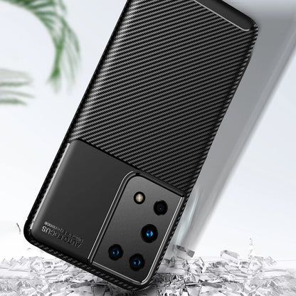Futrola za Samsung Galaxy S21 Ultra 5G G998, Techsuit, CarbonFiber, Crna