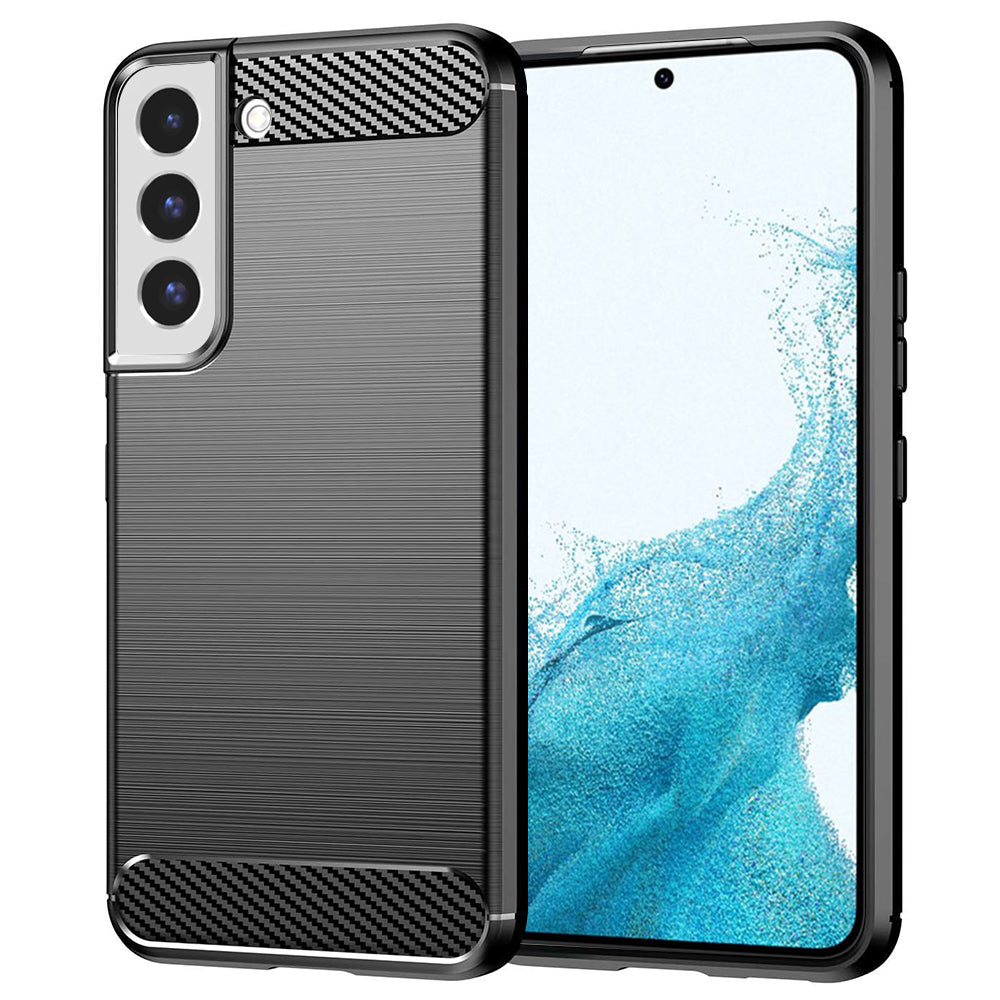 Futrola za Samsung Galaxy S22 5G S901, Techsuit, Karbon, Crna
