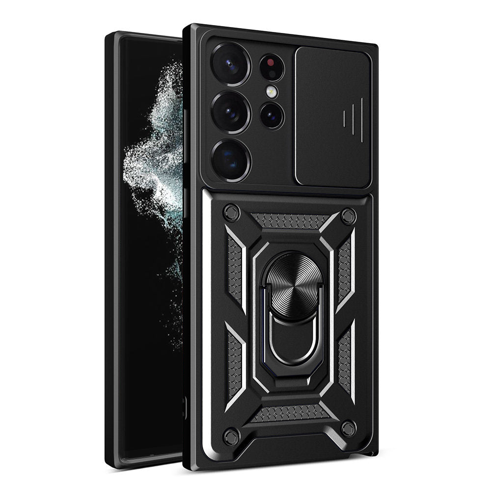 Futrola za Samsung Galaxy S22 Ultra 5G S908, Techsuit, CamShield, Crna