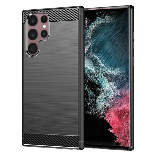 Futrola za Samsung Galaxy S22 Ultra 5G S908, Techsuit, Karbon, Crna
