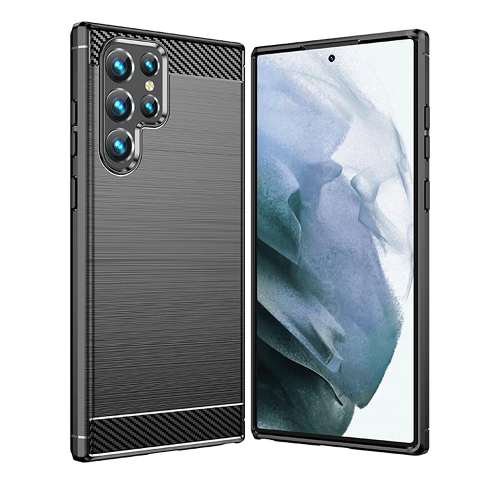 Futrola za Samsung Galaxy S22 Ultra 5G S908, Techsuit, Karbon, Crna