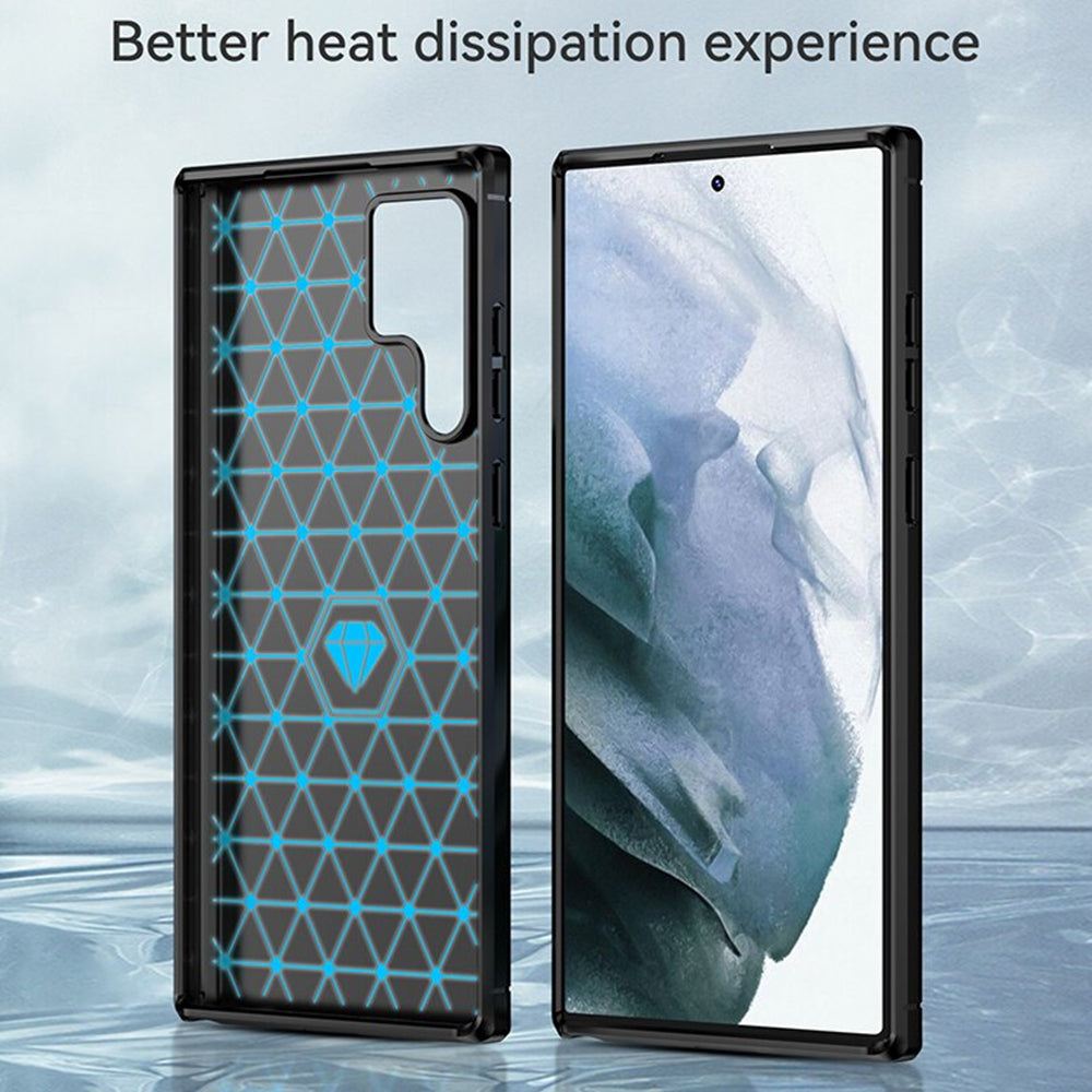 Futrola za Samsung Galaxy S22 Ultra 5G S908, Techsuit, Karbon, Crna