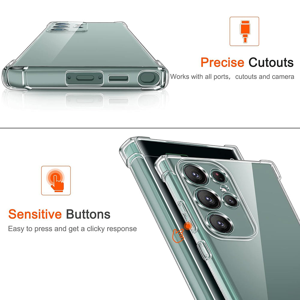 Futrola za Samsung Galaxy S22 Ultra 5G S908, Techsuit, Otporna na udarce, Providna
