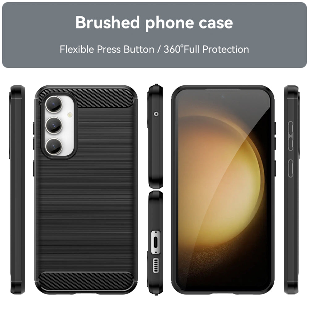 Futrola za Samsung Galaxy S23 FE S711, Techsuit, Karbon, Crna