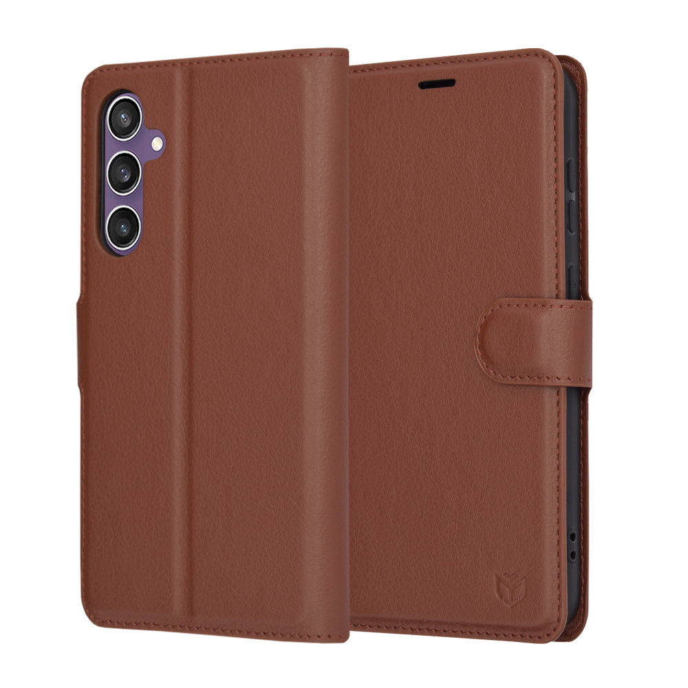 Futrola za Samsung Galaxy S23 FE S711, Techsuit, Leather Folio, Braon