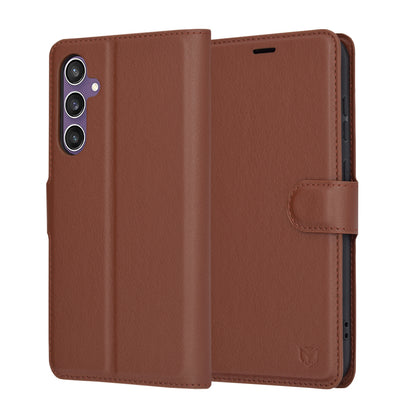 Futrola za Samsung Galaxy S23 FE S711, Techsuit, Leather Folio, Braon