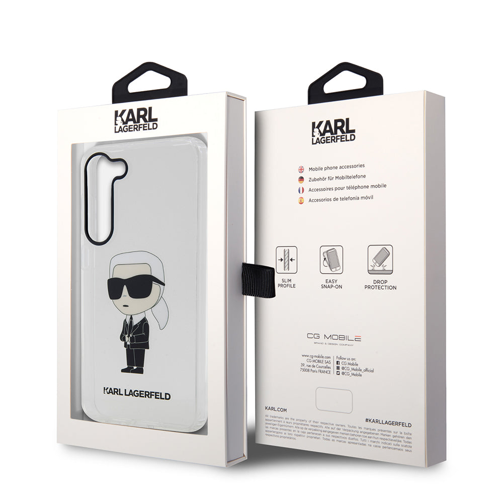 Futrola za Samsung Galaxy S23+ S916, Karl Lagerfeld, Ikonik Karl, Providna