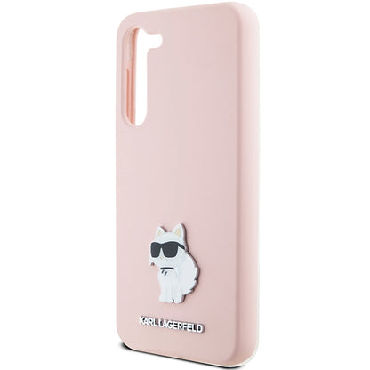 Futrola za Samsung Galaxy S23+ S916, Karl Lagerfeld, Silicone Choupette Metal, Roze