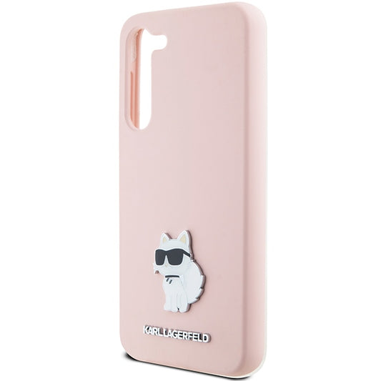 Futrola za Samsung Galaxy S23+ S916, Karl Lagerfeld, Silicone Choupette Metal, Roze