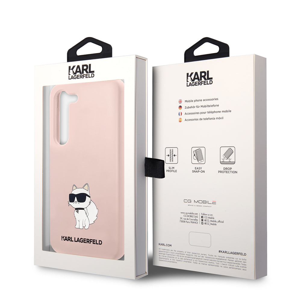 Futrola za Samsung Galaxy S23+ S916, Karl Lagerfeld, Silicone Choupette, Roze