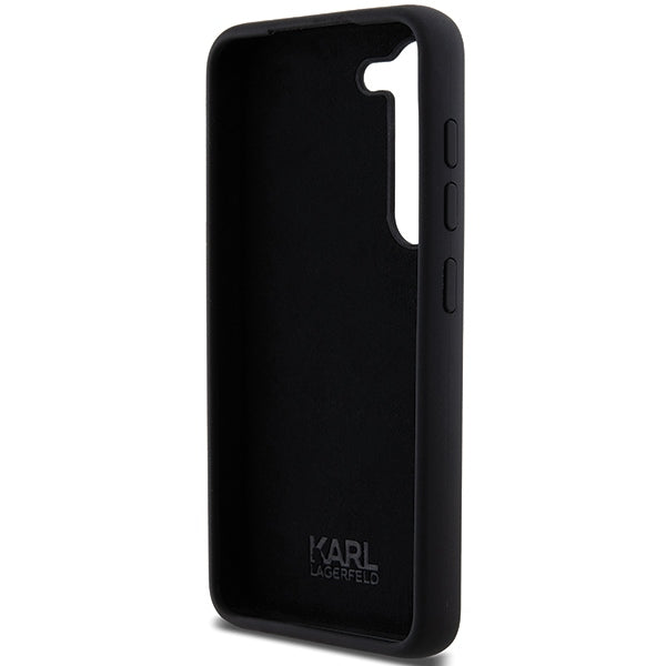 Futrola za Samsung Galaxy S23+ S916, Karl Lagerfeld, Silicone Ikonik Karl Metal, Crna