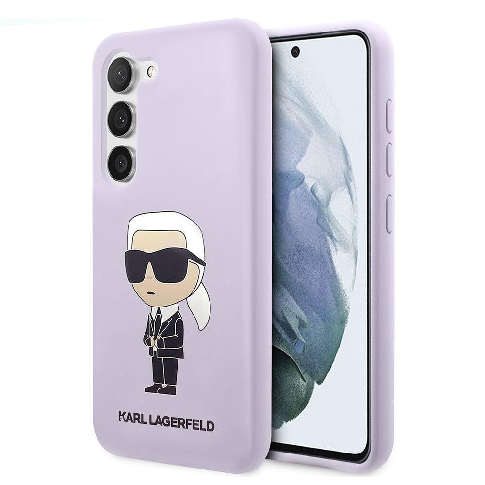 Futrola za Samsung Galaxy S23+ S916, Karl Lagerfeld, Silicone Ikonik Karl, Ljubičasta