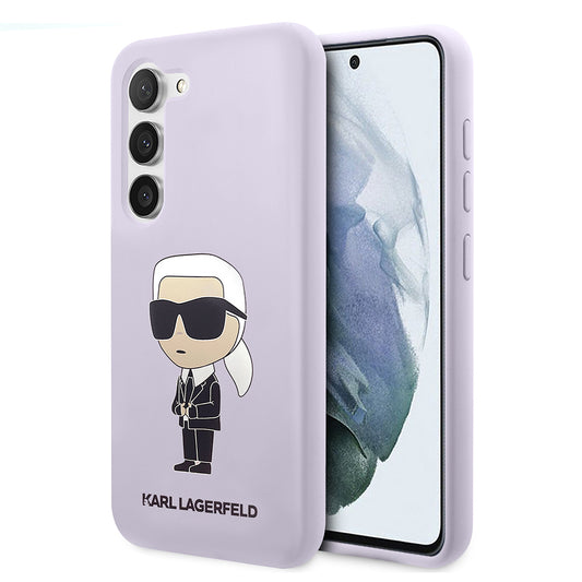 Futrola za Samsung Galaxy S23+ S916, Karl Lagerfeld, Silicone Ikonik Karl, Ljubičasta