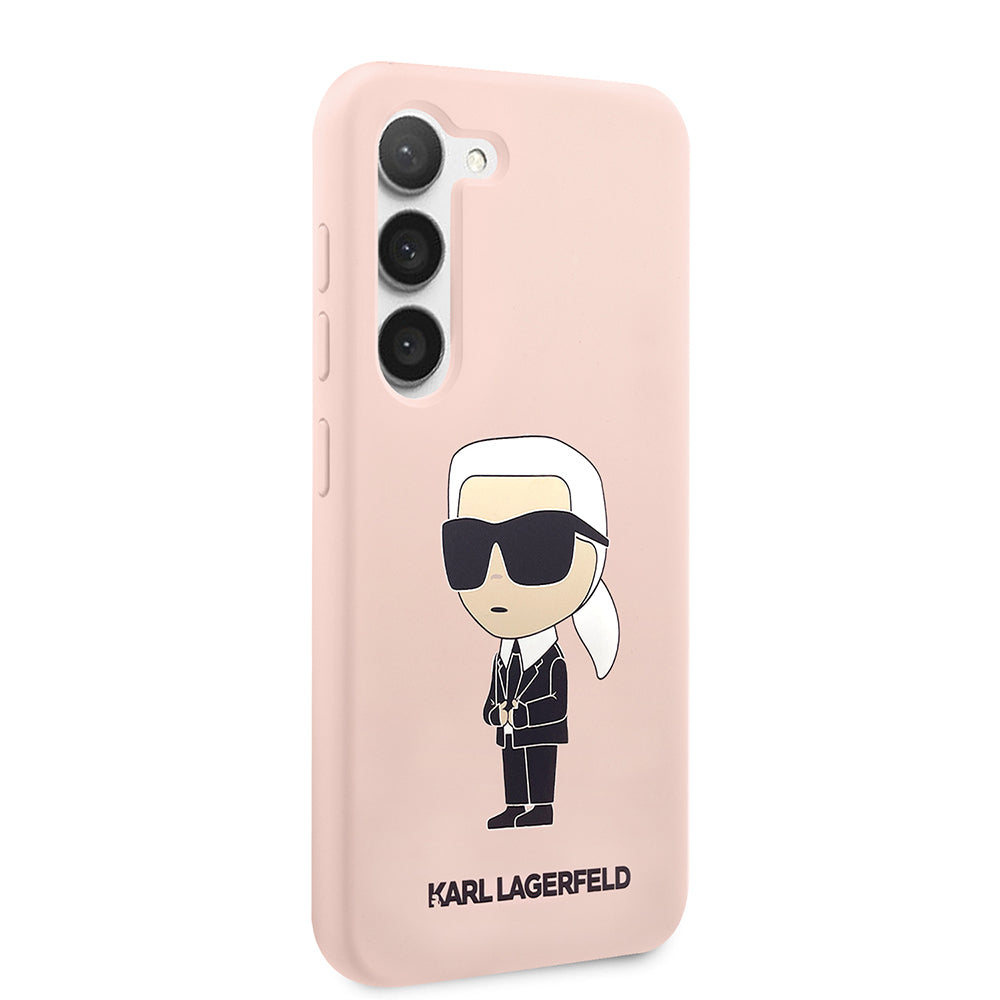 Futrola za Samsung Galaxy S23+ S916, Karl Lagerfeld, Silicone Ikonik Karl, Roze