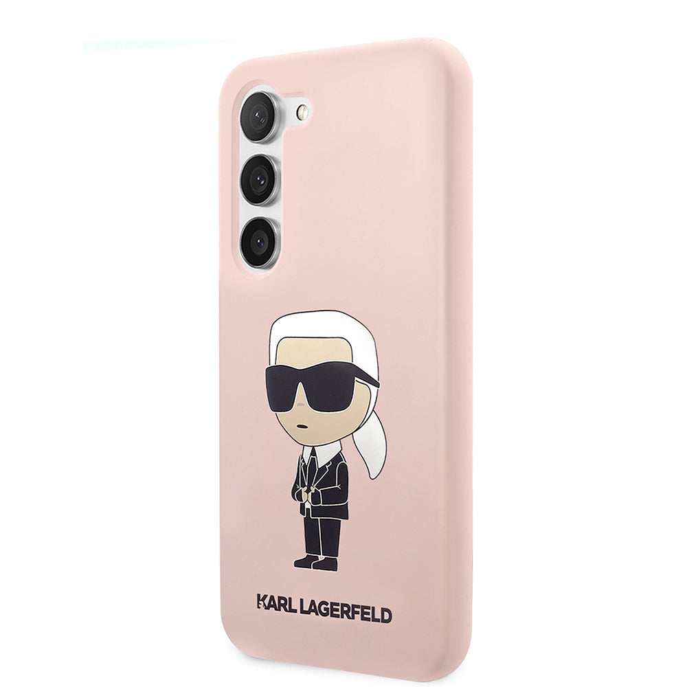 Futrola za Samsung Galaxy S23+ S916, Karl Lagerfeld, Silicone Ikonik Karl, Roze
