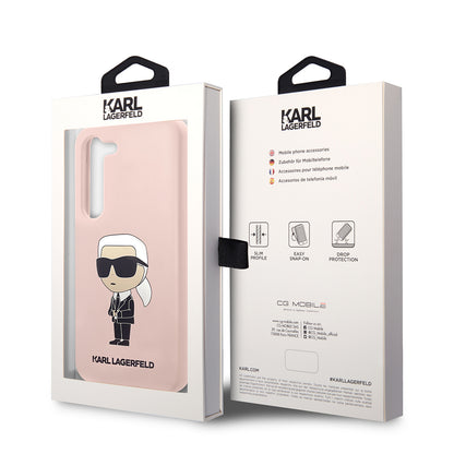 Futrola za Samsung Galaxy S23+ S916, Karl Lagerfeld, Silicone Ikonik Karl, Roze