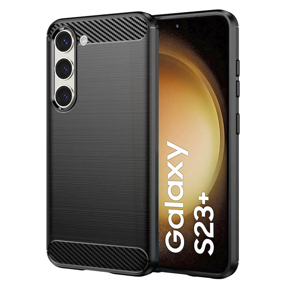 Futrola za Samsung Galaxy S23+ S916, Techsuit, Karbon, Crna