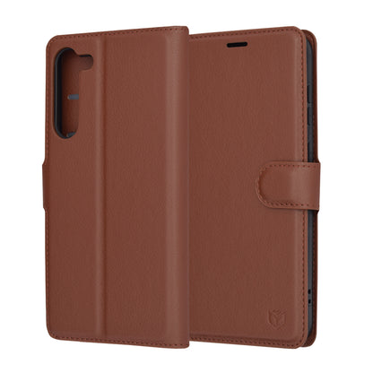 Futrola za Samsung Galaxy S23+ S916, Techsuit, Leather Folio, Braon