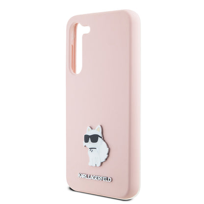 Futrola za Samsung Galaxy S23 S911, Karl Lagerfeld, Silicone Choupette Metal, Roze
