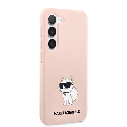 Futrola za Samsung Galaxy S23 S911, Karl Lagerfeld, Silicone Choupette, Roze