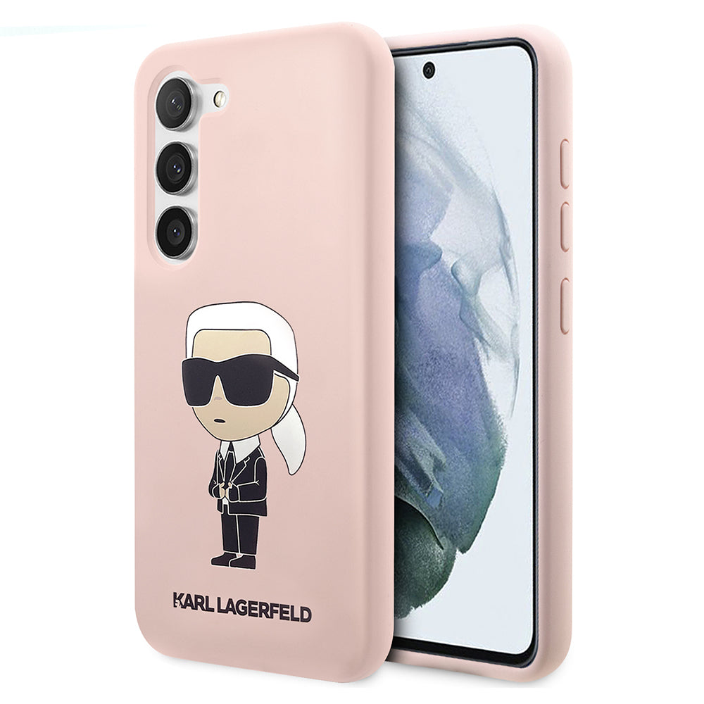 Futrola za Samsung Galaxy S23 S911, Karl Lagerfeld, Silicone Ikonik Karl, Roze