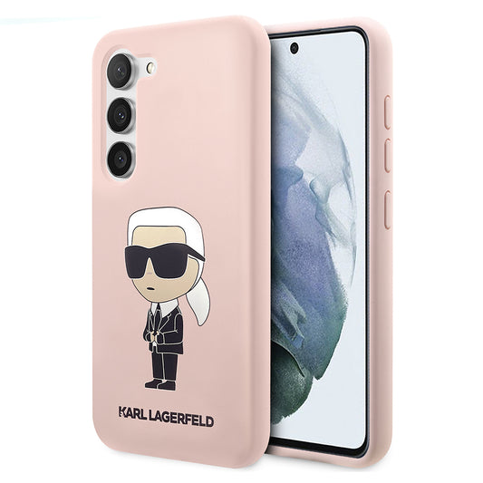 Futrola za Samsung Galaxy S23 S911, Karl Lagerfeld, Silicone Ikonik Karl, Roze