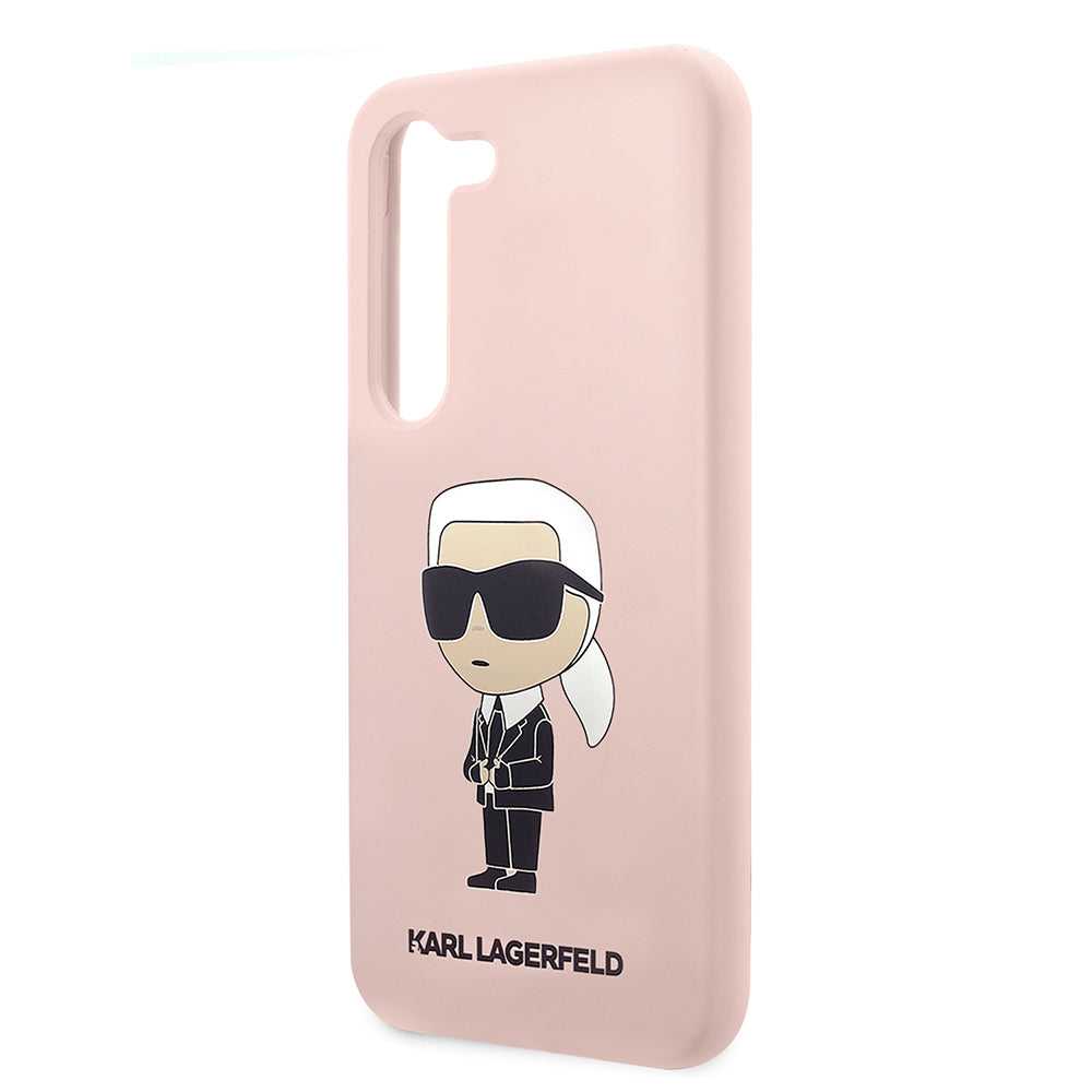 Futrola za Samsung Galaxy S23 S911, Karl Lagerfeld, Silicone Ikonik Karl, Roze
