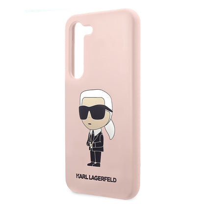 Futrola za Samsung Galaxy S23 S911, Karl Lagerfeld, Silicone Ikonik Karl, Roze