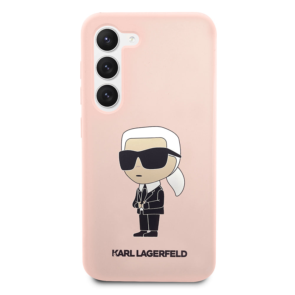 Futrola za Samsung Galaxy S23 S911, Karl Lagerfeld, Silicone Ikonik Karl, Roze