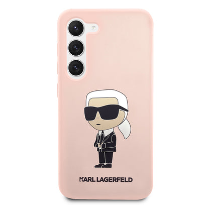 Futrola za Samsung Galaxy S23 S911, Karl Lagerfeld, Silicone Ikonik Karl, Roze