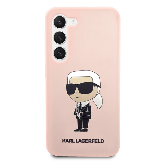 Futrola za Samsung Galaxy S23 S911, Karl Lagerfeld, Silicone Ikonik Karl, Roze