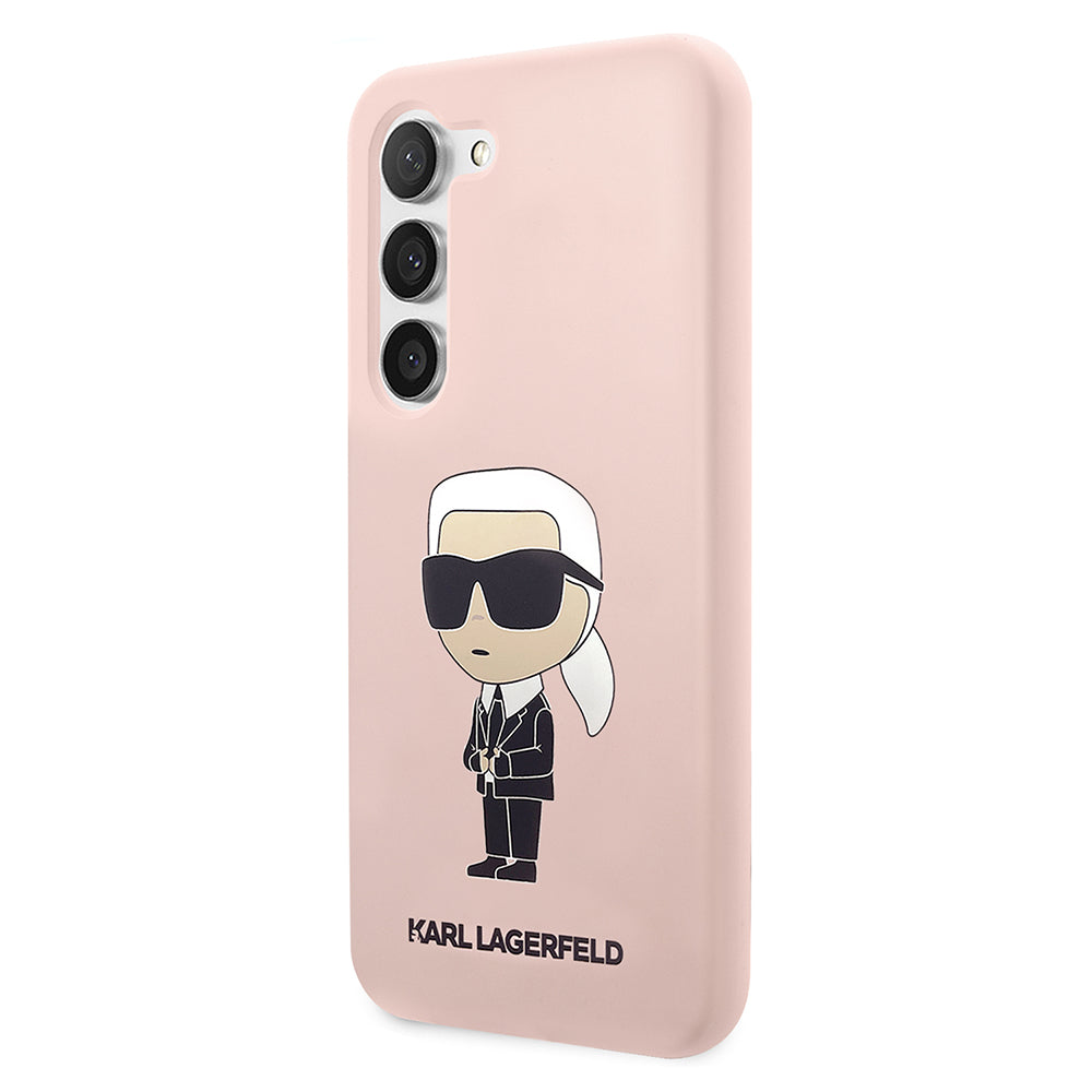 Futrola za Samsung Galaxy S23 S911, Karl Lagerfeld, Silicone Ikonik Karl, Roze