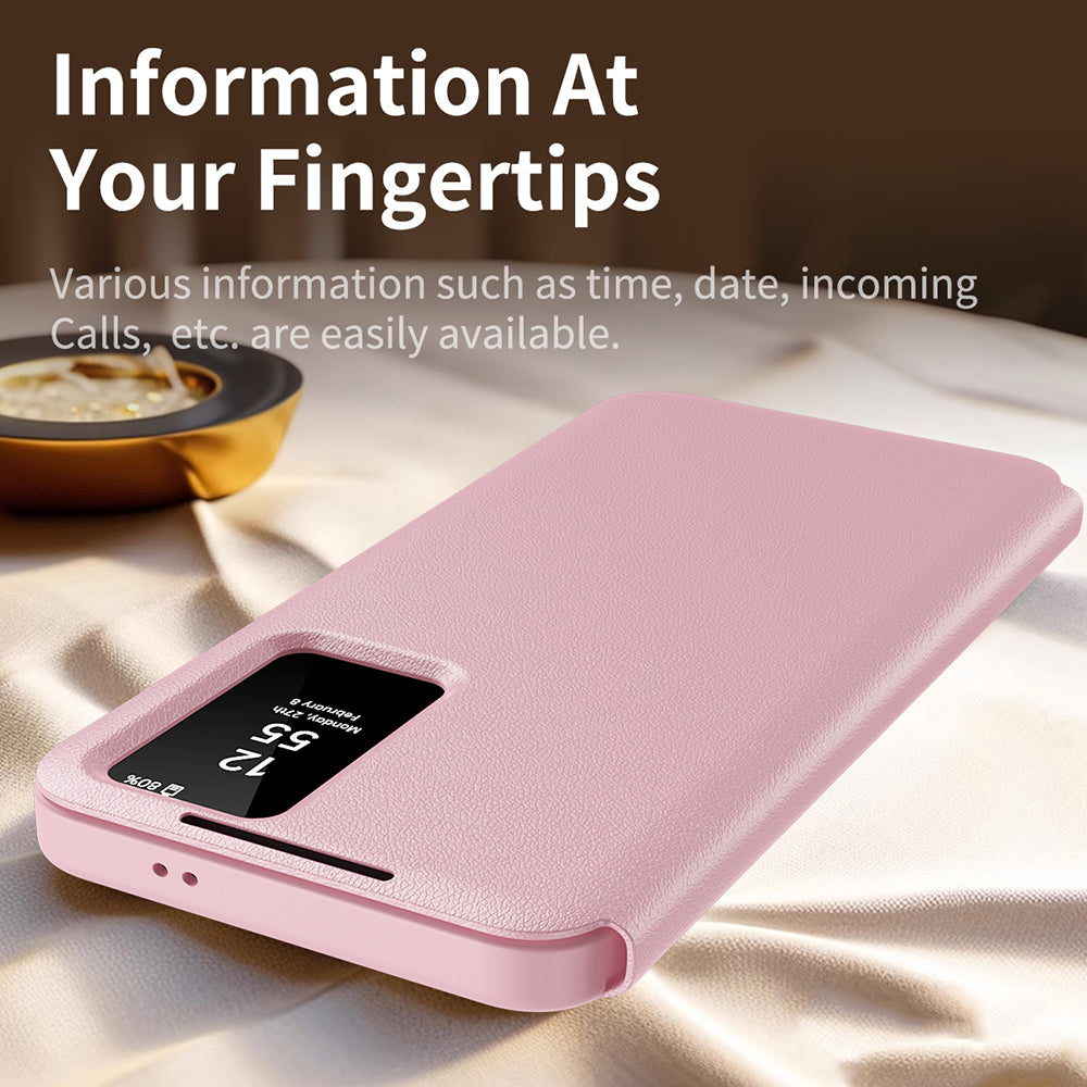 Futrola za Samsung Galaxy S23 S911, Techsuit, SmartView, Roze