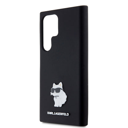 Futrola za Samsung Galaxy S23 Ultra S918, Karl Lagerfeld, Silicone Choupette, Crna