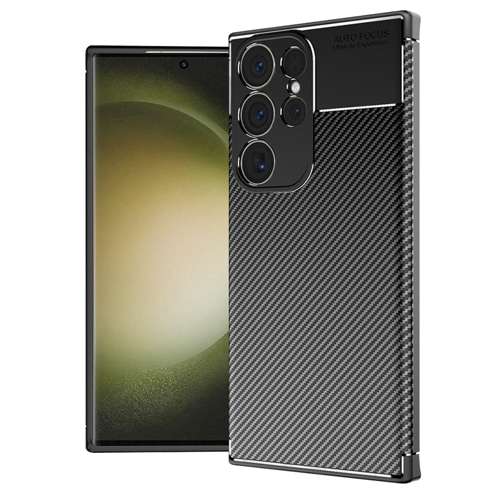 Futrola za Samsung Galaxy S23 Ultra S918, Techsuit, CarbonFiber, Crna