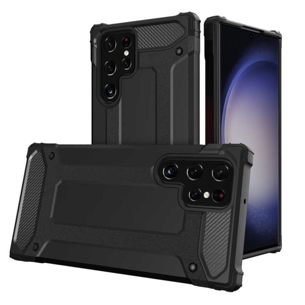 Futrola za Samsung Galaxy S23 Ultra S918, Techsuit, Hybrid Armor, Crna