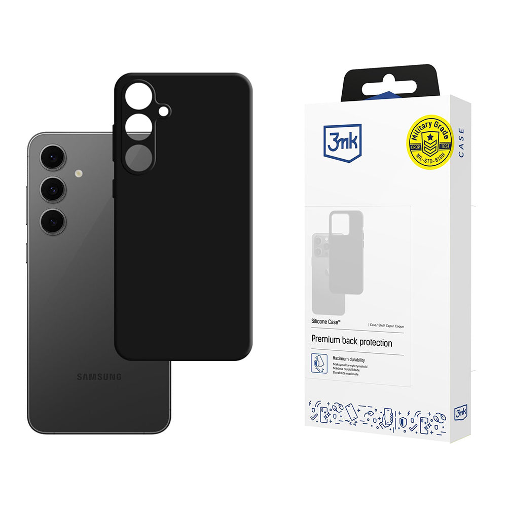 Futrola za Samsung Galaxy S24 FE S721, 3MK, Silikonska, Crna