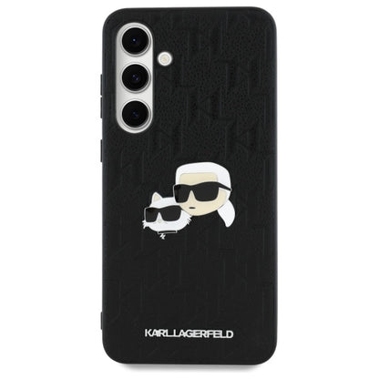 Futrola za Samsung Galaxy S24 FE S721, Karl Lagerfeld, Monogram Karl & Choupette's Heads, Crna