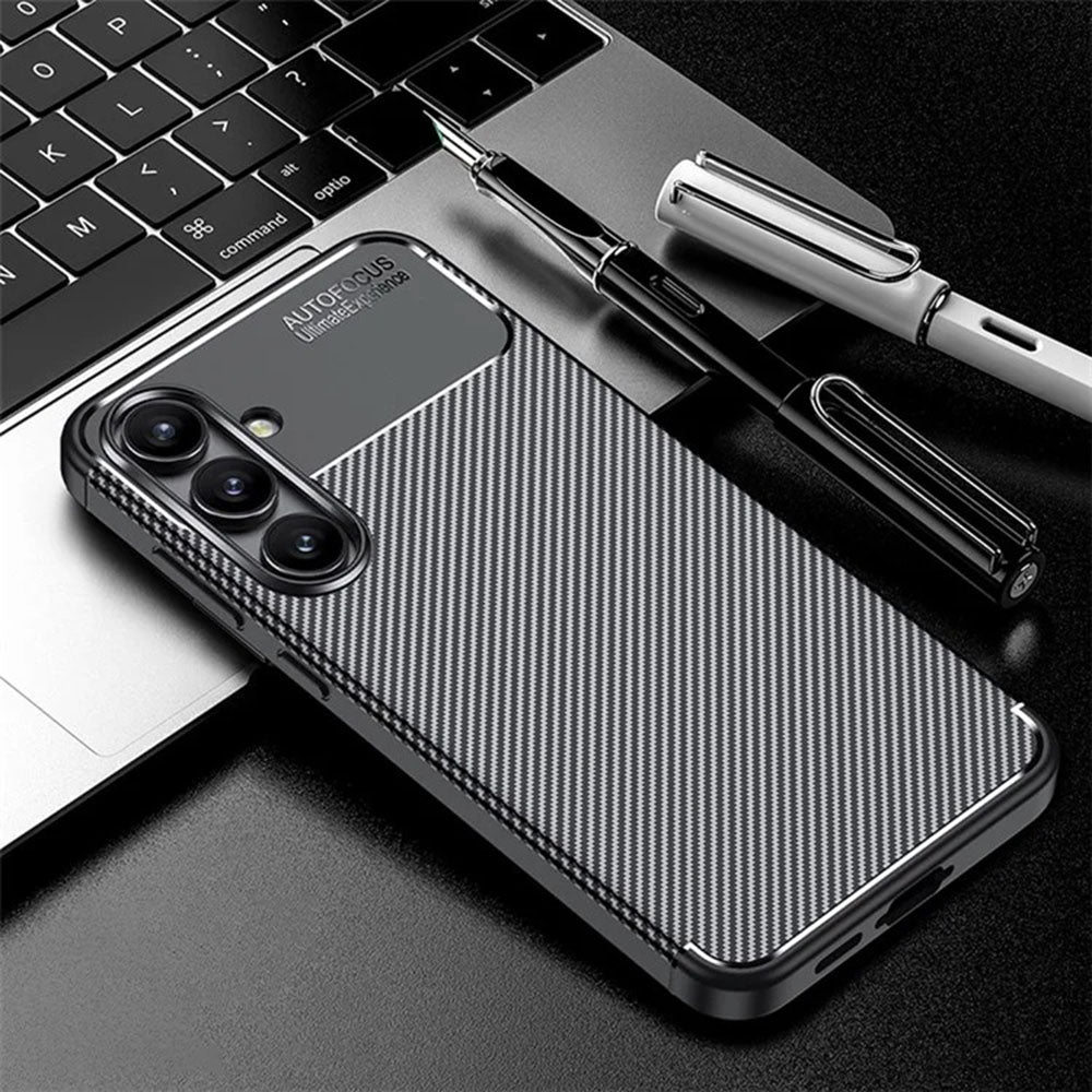 Futrola za Samsung Galaxy S24 FE S721, Techsuit, CarbonFiber, Crna