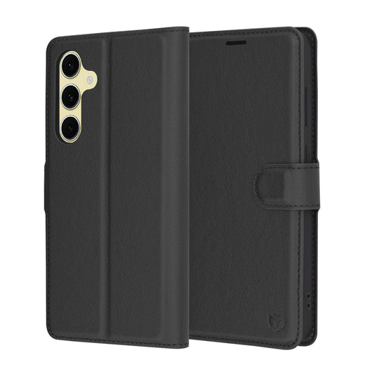 Futrola za Samsung Galaxy S24 FE S721, Techsuit, Leather Folio, Crna