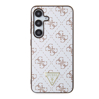 Futrola za Samsung Galaxy S24+ S926, Guess, 4G Triangle Logo, Bela