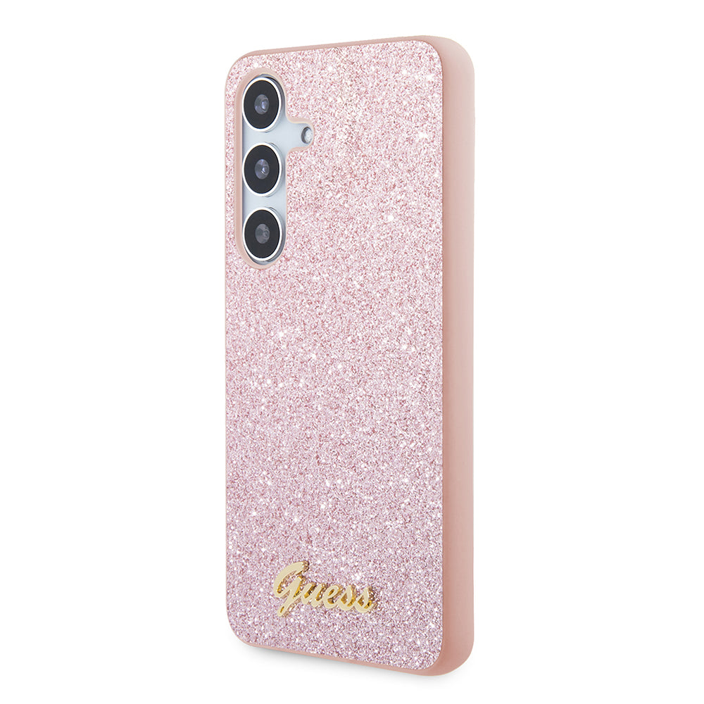 Futrola za Samsung Galaxy S24+ S926, Guess, Glitter Script, Roze