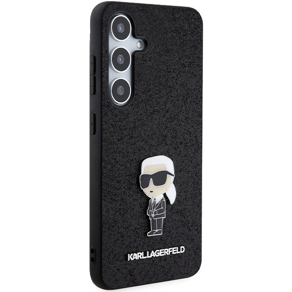 Futrola za Samsung Galaxy S24+ S926, Karl Lagerfeld, Glitter Ikonik Karl Logo, Crna
