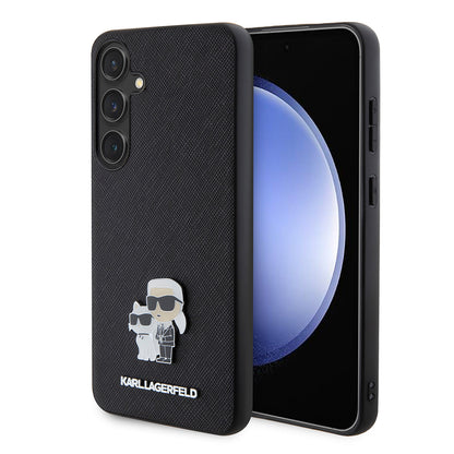 Futrola za Samsung Galaxy S24+ S926, Karl Lagerfeld, Saffiano Karl & Choupette Metal, Crna