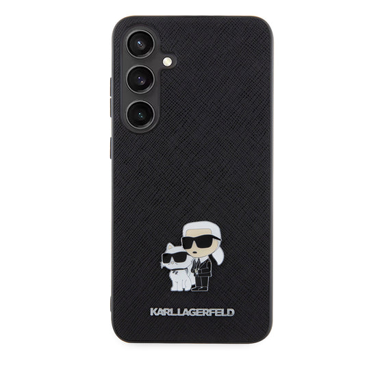 Futrola za Samsung Galaxy S24+ S926, Karl Lagerfeld, Saffiano Karl & Choupette Metal, Crna